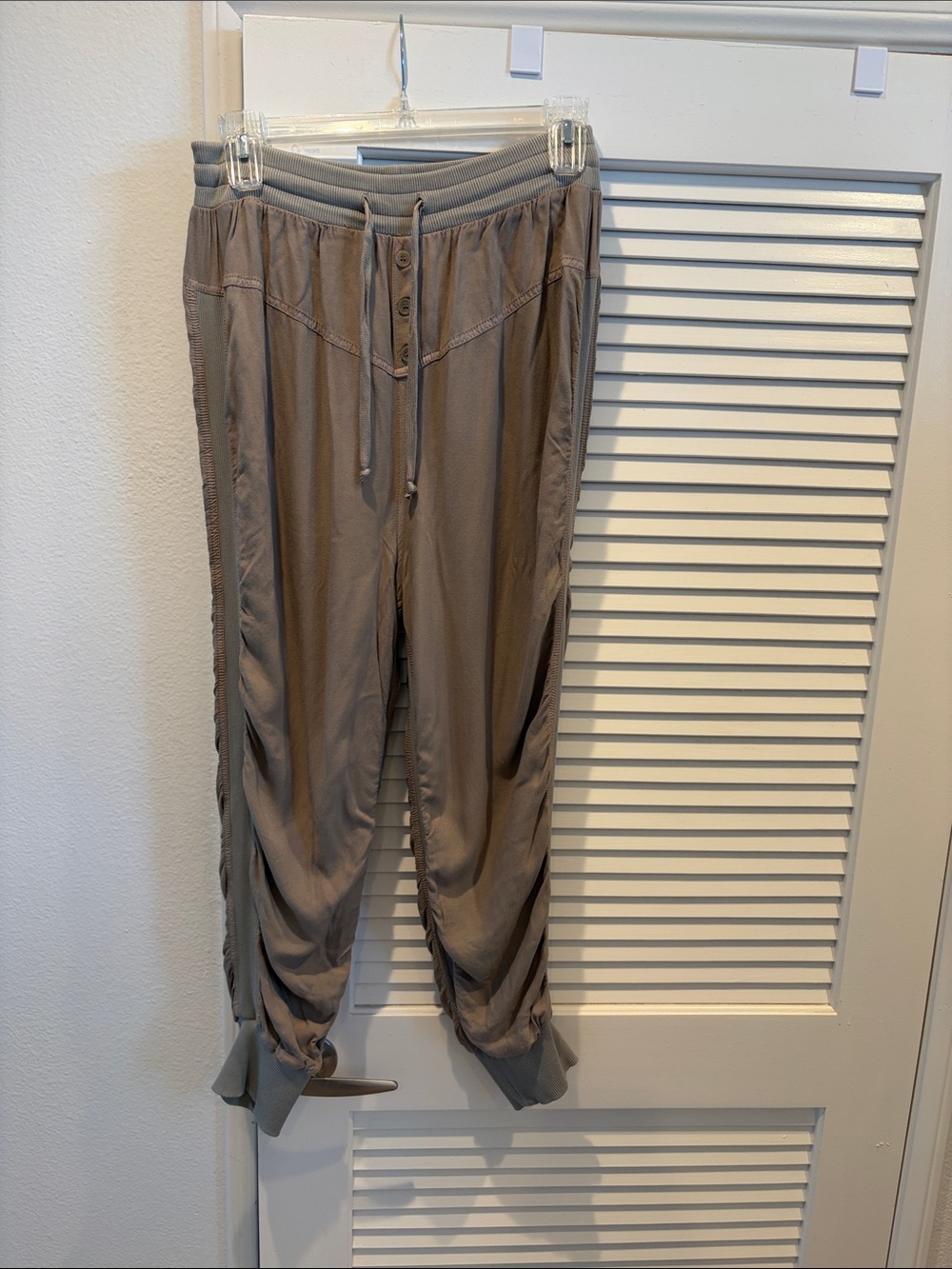 FP Movement by Free People Taupe Gray Drawstring Track Joggers